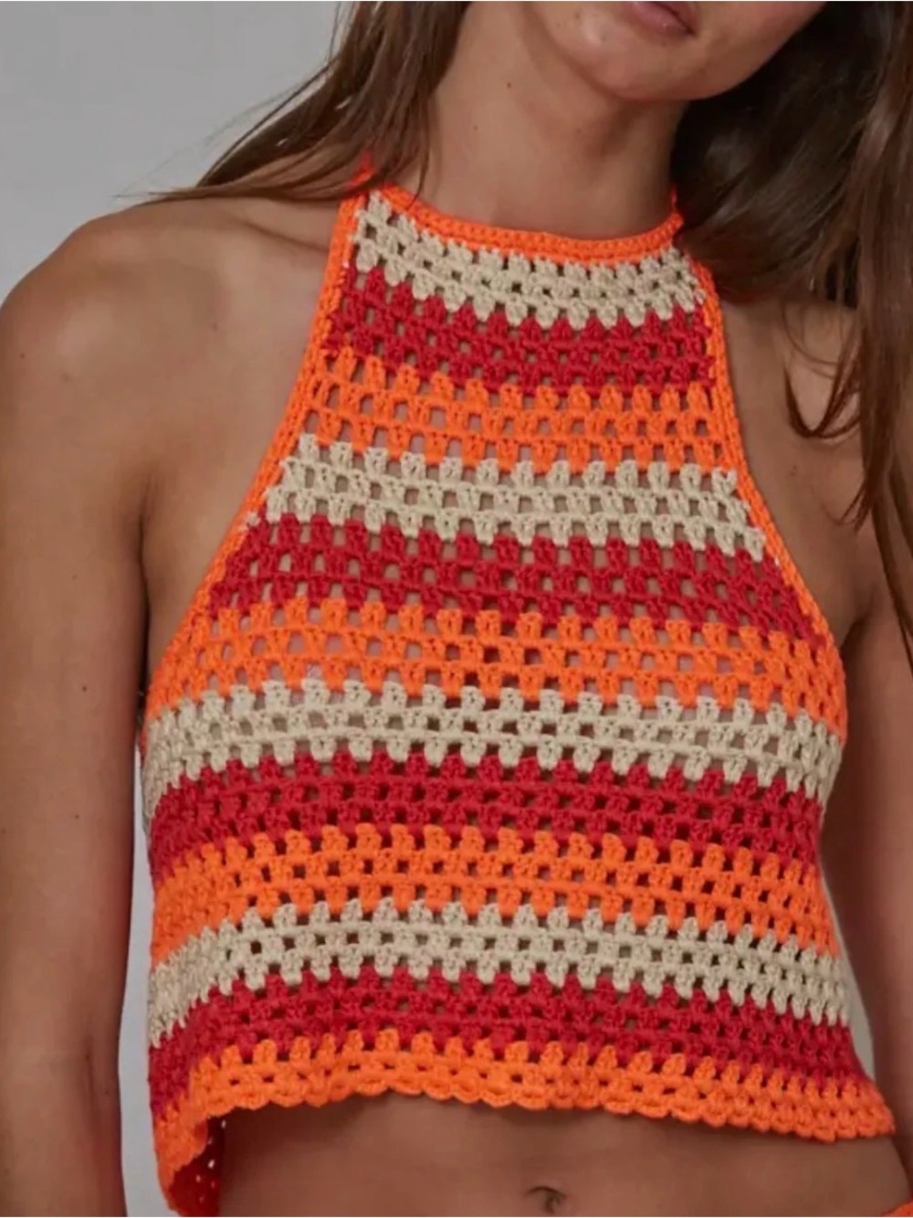 Crochet Halter Top and Skirt / Swim cover up / NWT / M/ $85/